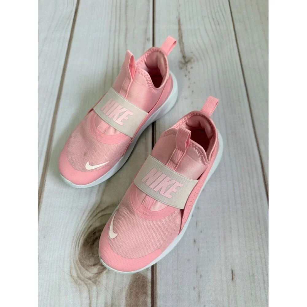 Nike Girls Pink Flex Runner Slip On Tennis Shoes Size 2.5 Pink